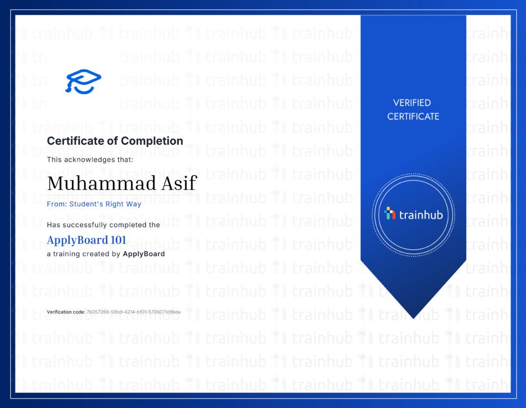 ApplyBoard 101 Certificate