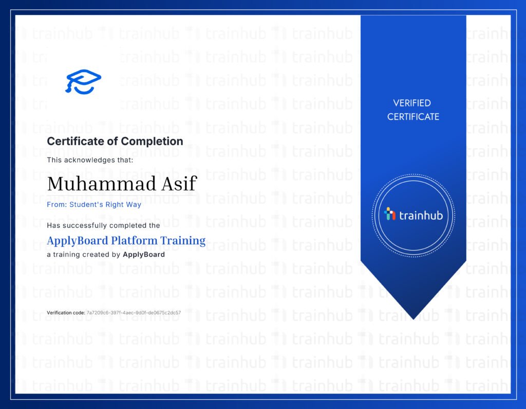 ApplyBoard Platform Training Certificate